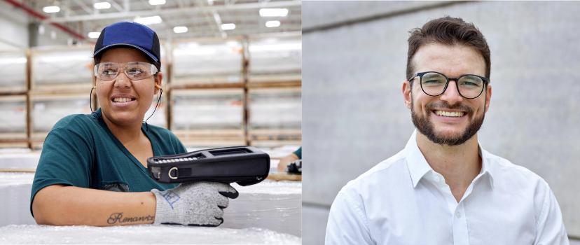 Smiling Avery Dennison employees.